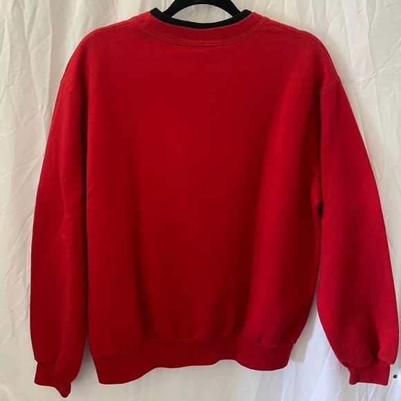 Top Stitch by Morning Sun Vintage Women’s Red Black Cardinal Jeweled Crewneck - Picture 4 of 5
